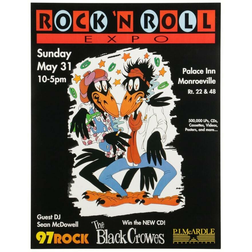 Black Crowes/1990s Pittsburgh Rock ‘n Roll Expo Poster