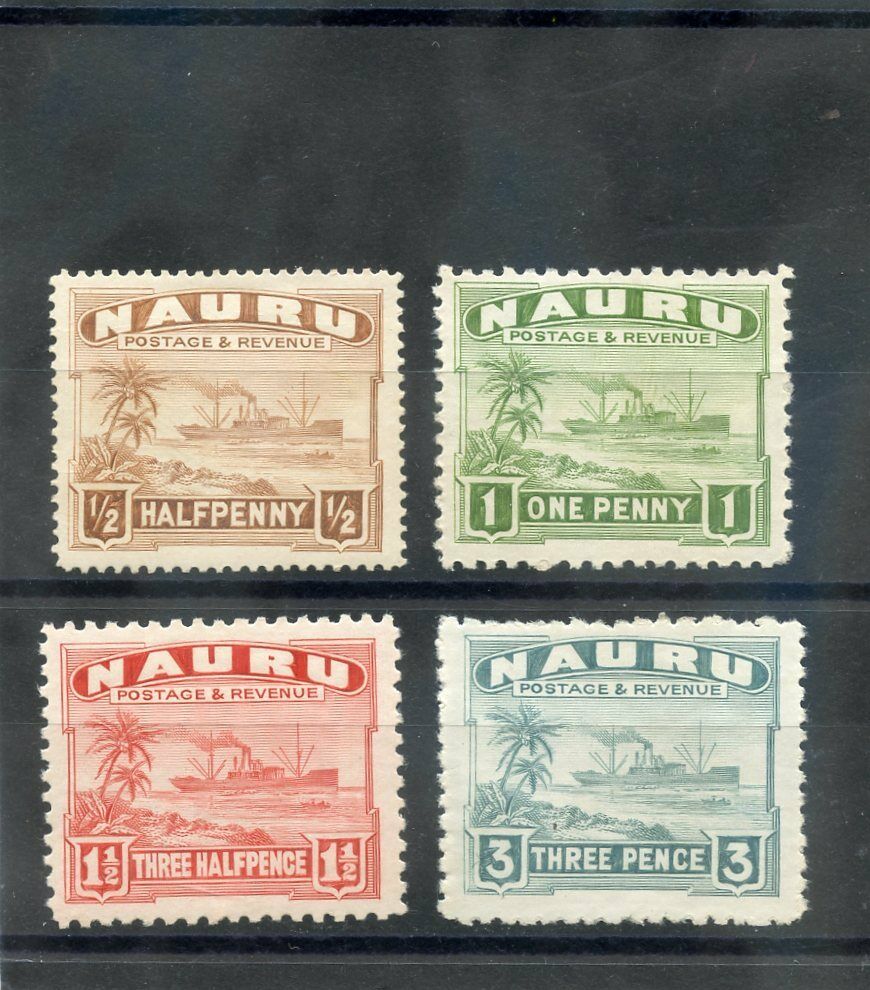 Nauru Sc 17ab,18-9a,22a(sg 26bc,27-8b,31b)*f-vf Lh 1937-48 White Papeer Var $24