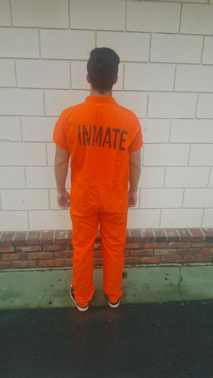 Jail Prison Penitentiary Inmate Jumpsuit Orange Authentic Convict All Sizes