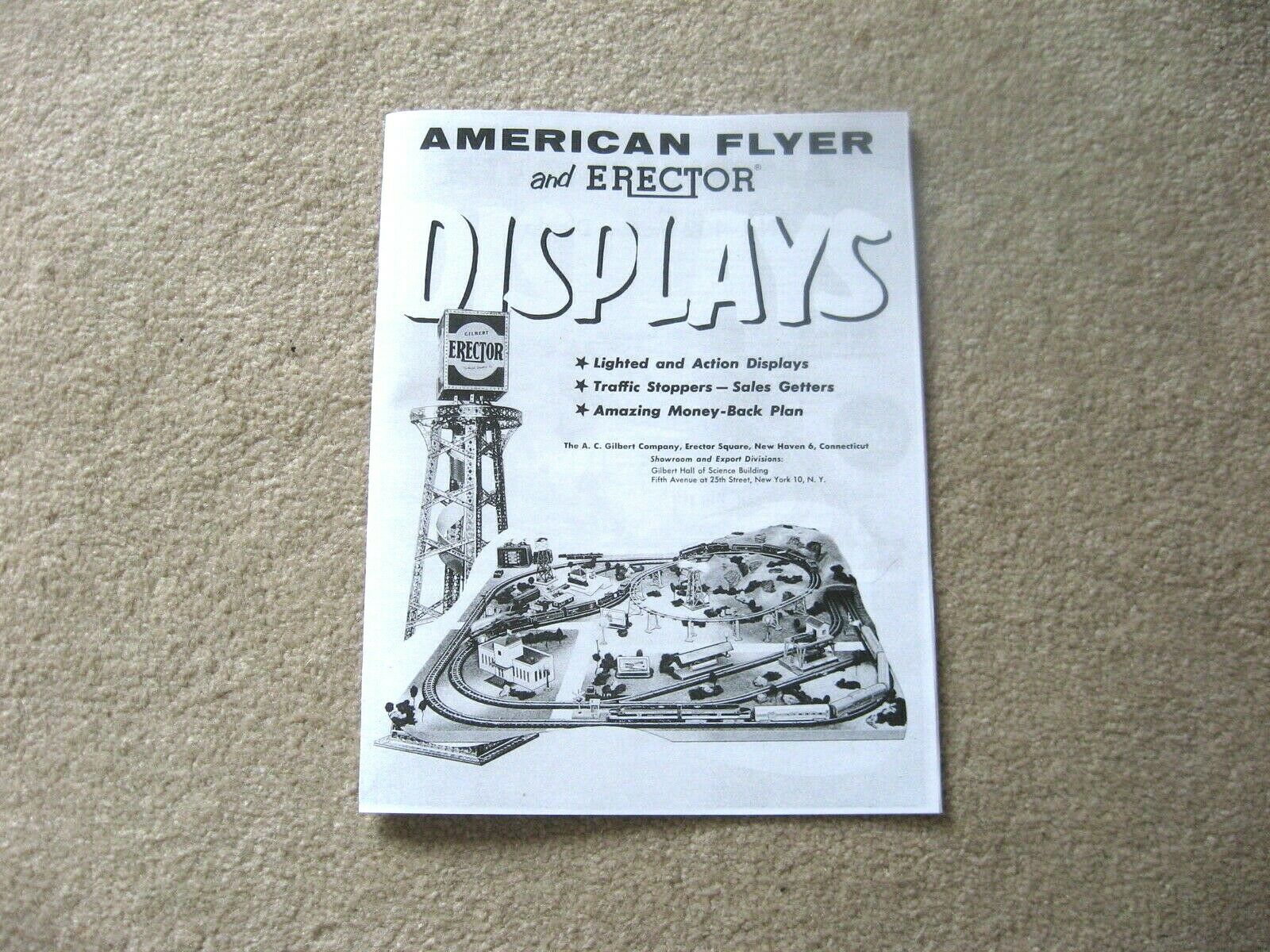 1956 Gilbert American Flyer & Erector Displays Catalog  Form D1882 Reprint