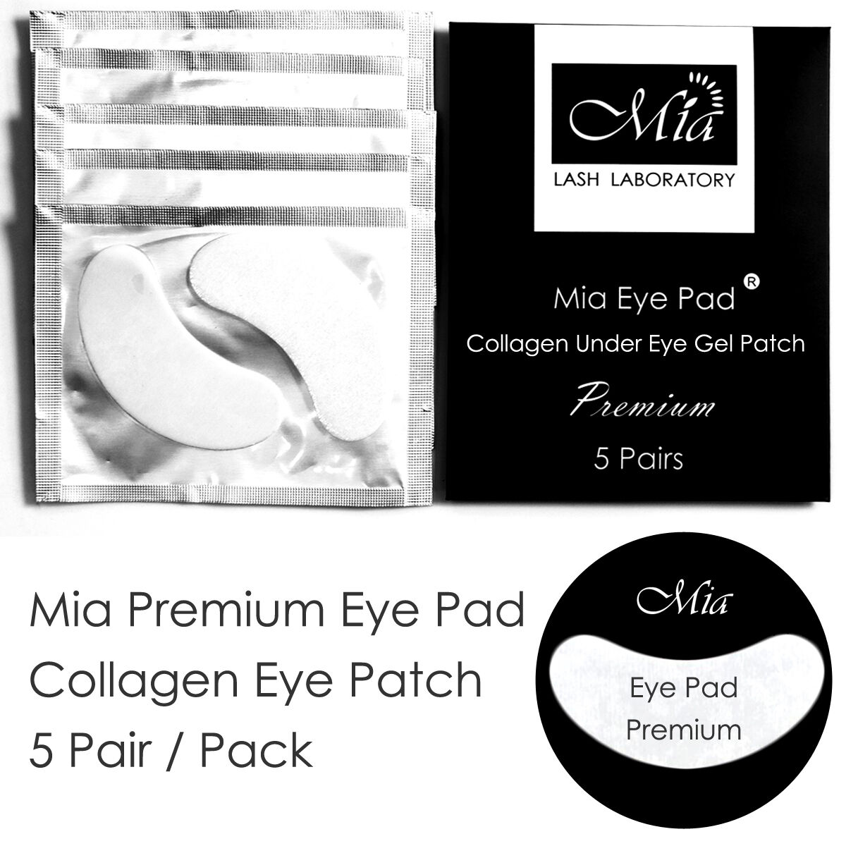 (lots: 5-100) Premium Collagen Gel Eye Pads Under Eye Patch Eyelash Extension