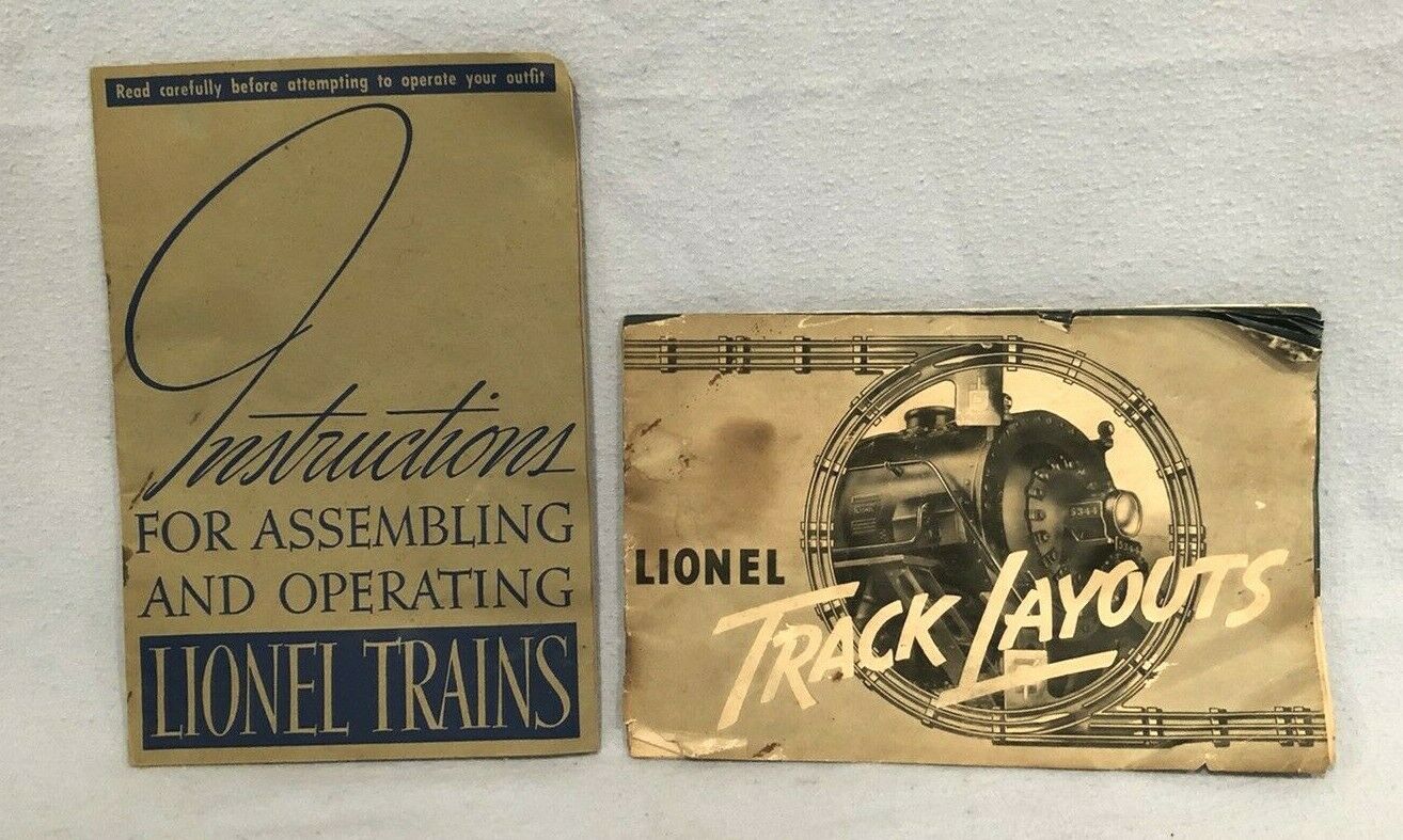 Lionel 1937 Track Layouts Book Plus 1938 Instruction Book For Operating Trains