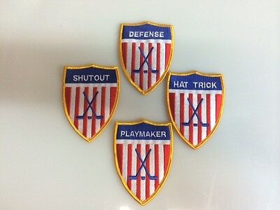 Usa Ice Hockey Patches By Proguard - Shut Out, Playmaker, Defense, Or Hat Trick