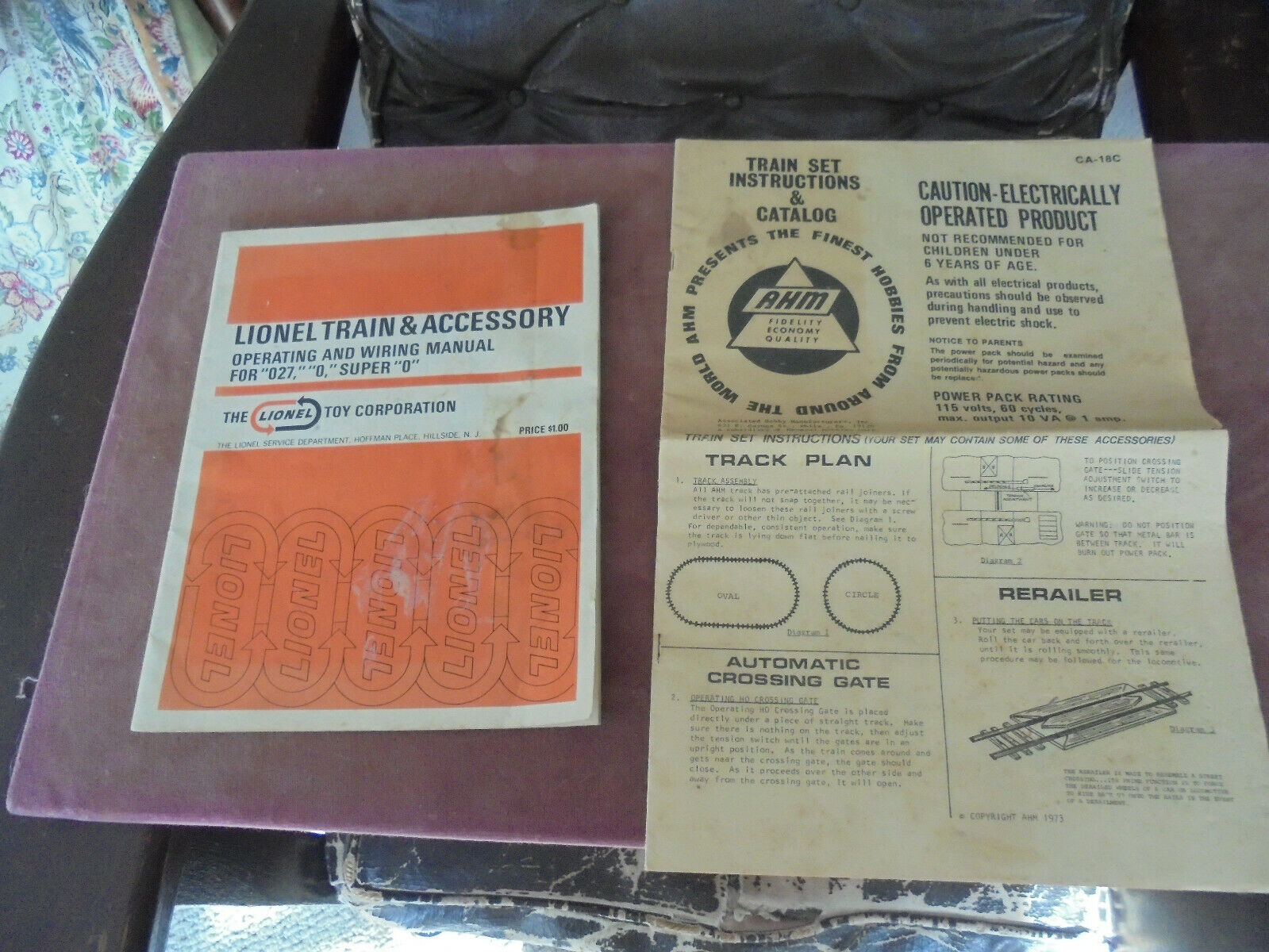 Vintage Lionel Train & Accessory Operating And Wiring Manual And Ahm Catalog