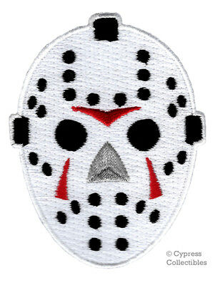 Embroidered Hockey Mask Patch Iron-on Friday The 13th Jason Voorhees Goalie